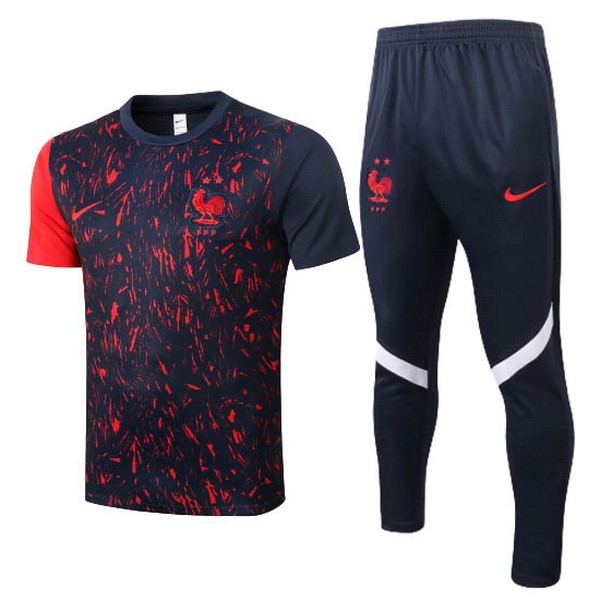 Camiseta de Entrenamiento Francia Conjunto Completo 2020 Rojo Azul